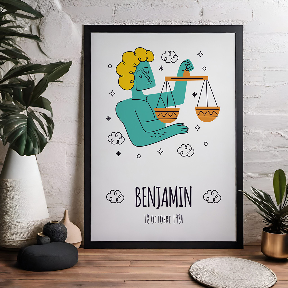 Affiche signe balance