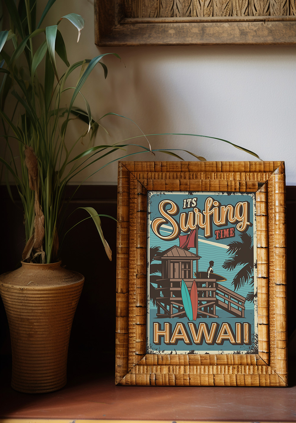 Affiche surfeur
