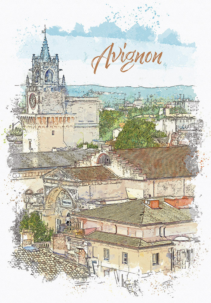 Avignon département Vaucluse Affiche entrée