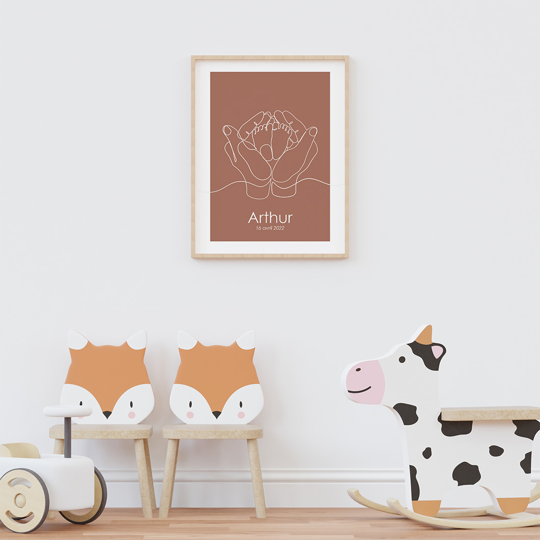 Décoration murale chambre bébé Affiche personnalisée