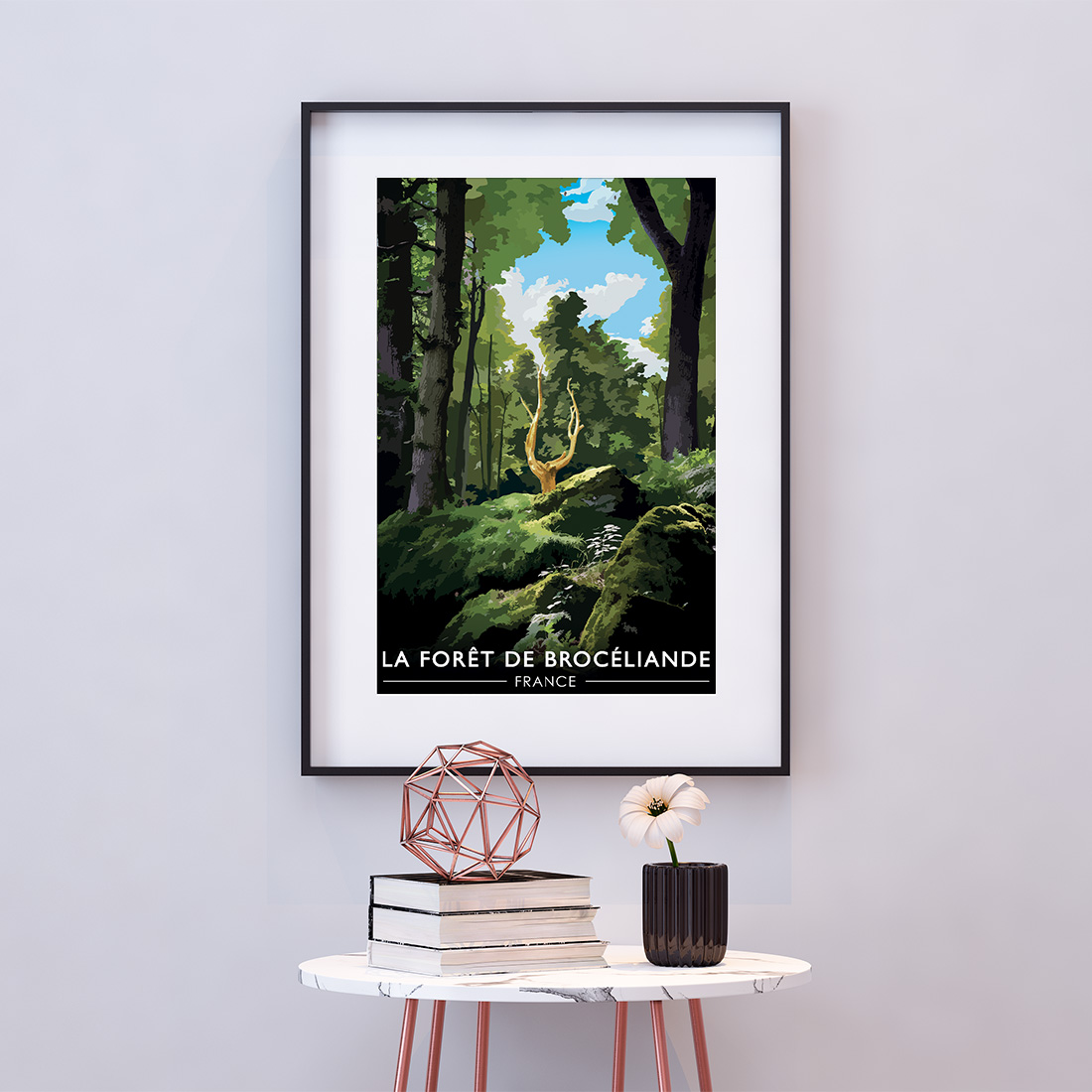 Forêt de Brocéliande Affiche murale Bretagne