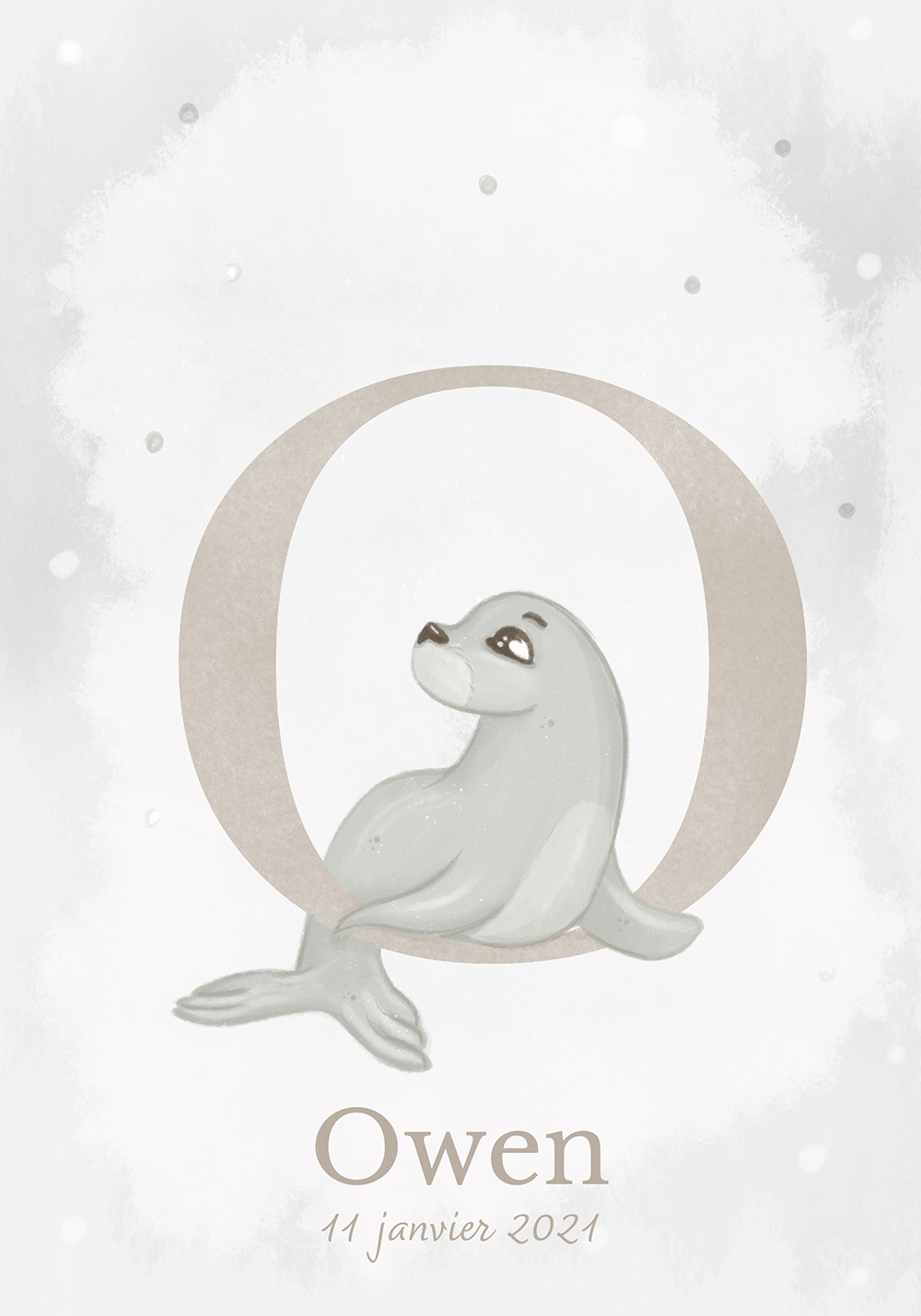 Affiche Prénom Enfant – Lettre O – Poster Personnalisé