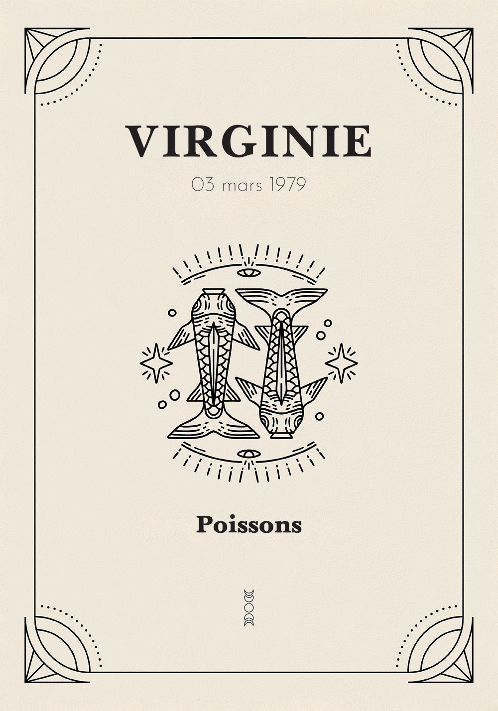Poisson Poster signe astrologique
