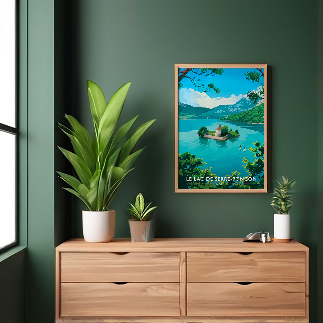Poster Alpes françaises lac de Serre-Ponçon