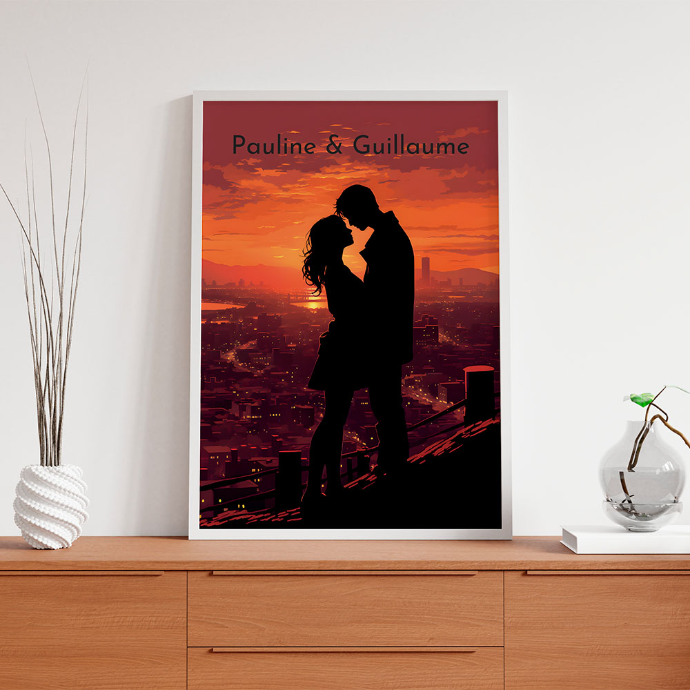 Poster amoureux ville