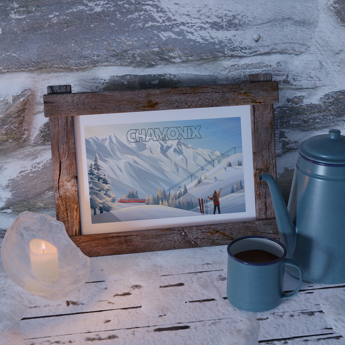 Poster Haute-Savoie Alpes Chamonix