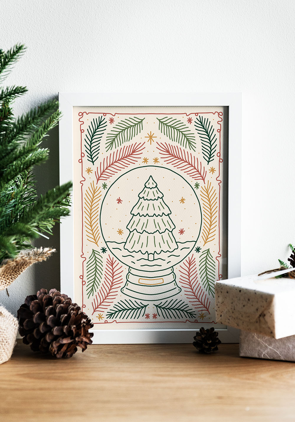 Poster hiver sapin