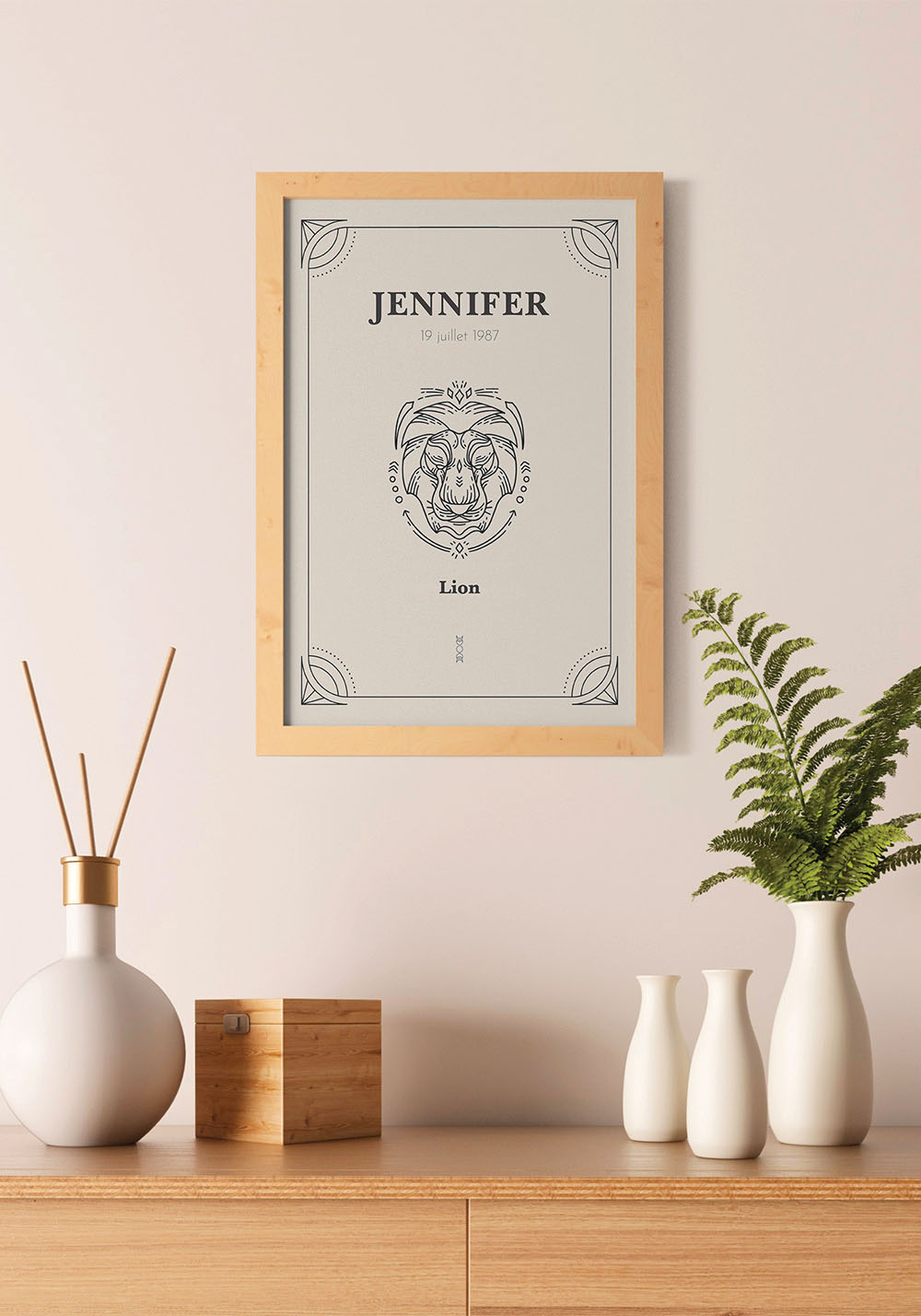 Poster Lion signe astro