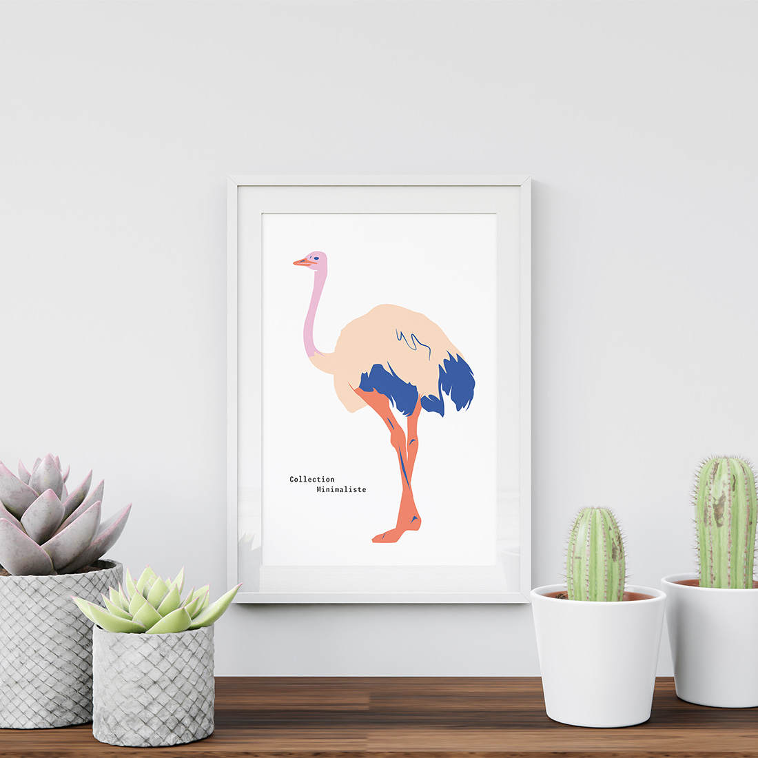 Poster oiseau savane