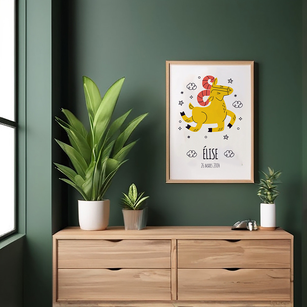 Poster personnalisé signe bélier