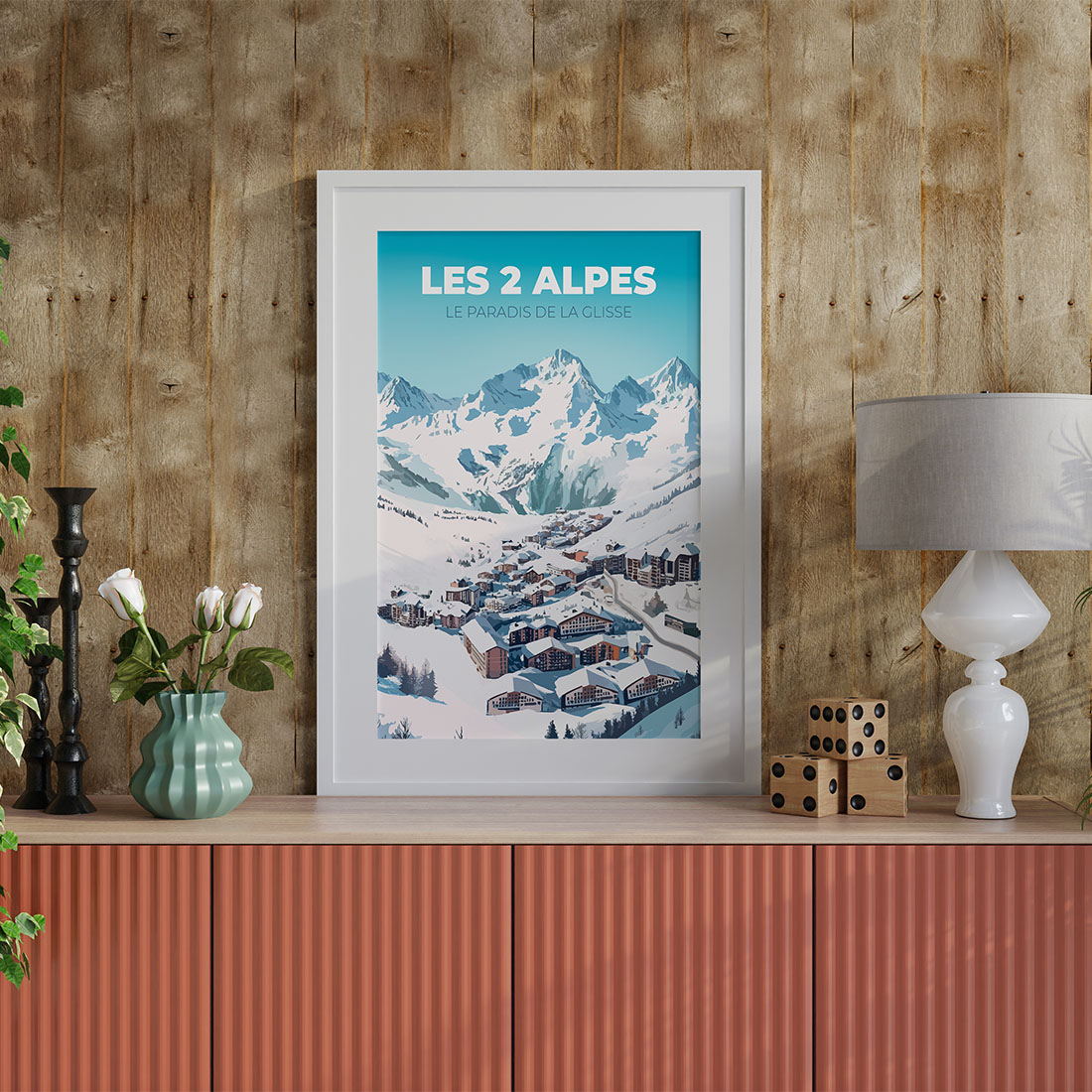 Poster station de ski
