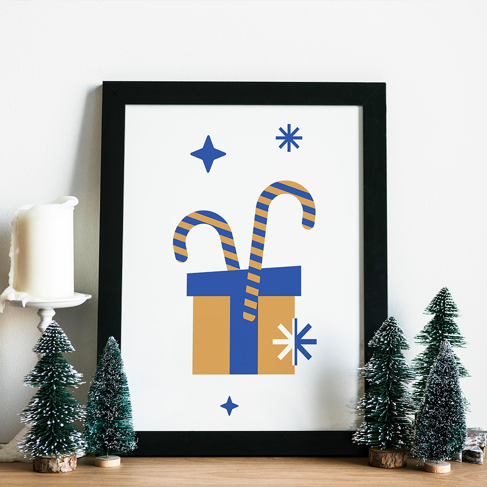 Poster sucre d'orge Noël