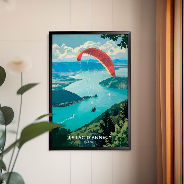 Envie d'un baptême en parapente ? 🪂

Aujourd'hui, on vous propose de partir à Annecy et plus précisément au Col de la Forclaz pour admirer ce somptueux lac 💧💧

De nombreuses activités sont disponibles autour du lac dont notamment des vols en parapente ou encore de belles balades le long de l'eau pour les moins avides de sensations fortes 🏖️🚣🏊

#artcamia #affiche #affichedeco #affichedevoyage #annecy #lacannecy #coldelaforclaz #annecyparapente #parapente #annecypaysages #poster #souvenirdevoyage #alpes #savoiemontblanc #hautesavoie #madeinfrance #france